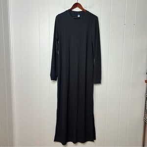 Old Navy Gray Ribbed Long Sleeve Maxi Dress Size Large Tall